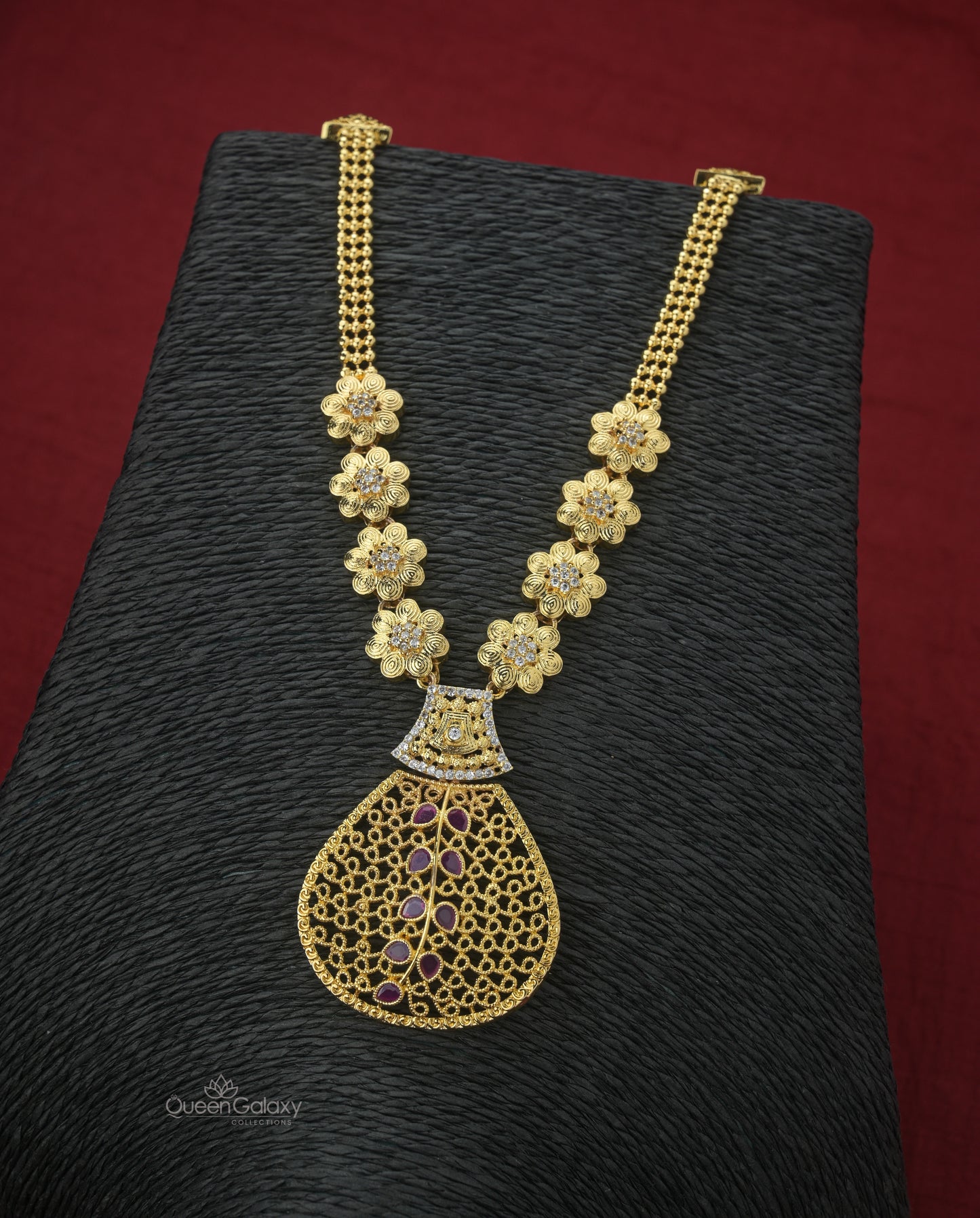 Goldplated AD Stone Necklace