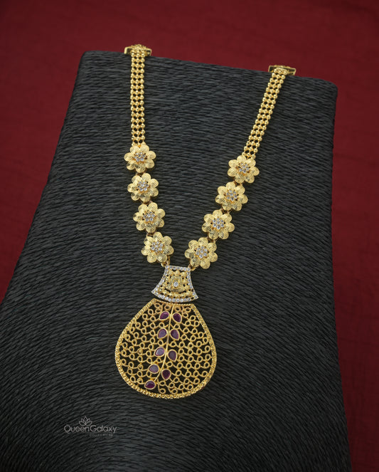 Goldplated AD Stone Necklace