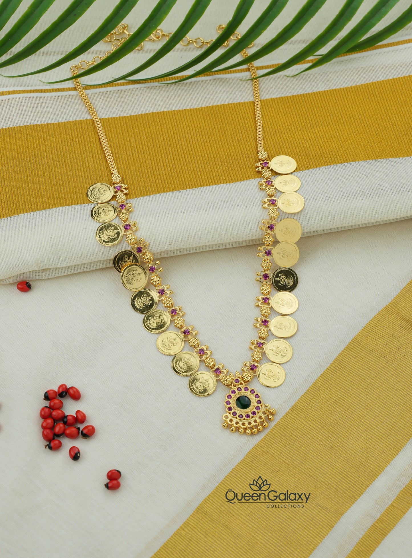 Goldplated Lakshmi Kassu Longharam