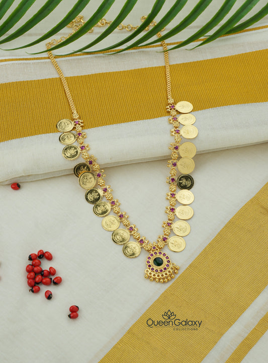 Goldplated Lakshmi Kassu Longharam
