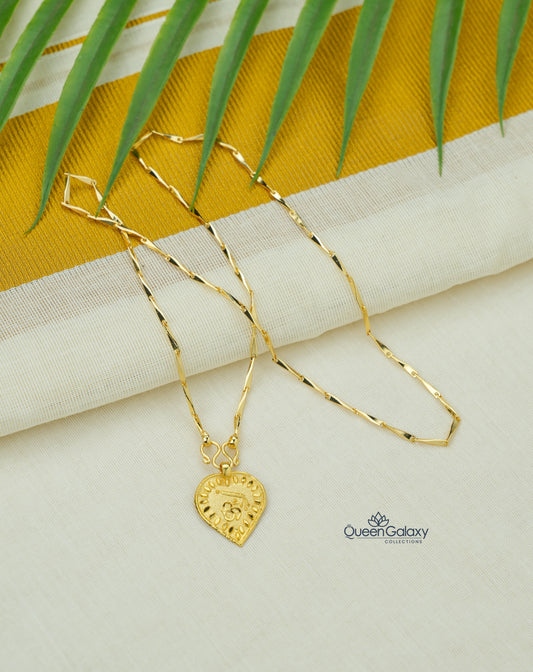 Goldplated Chain With Thali