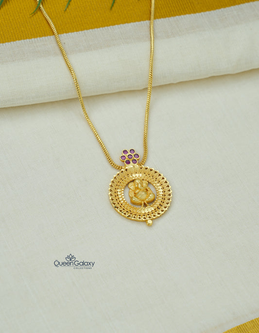 Goldplated Ganapathy Necklace