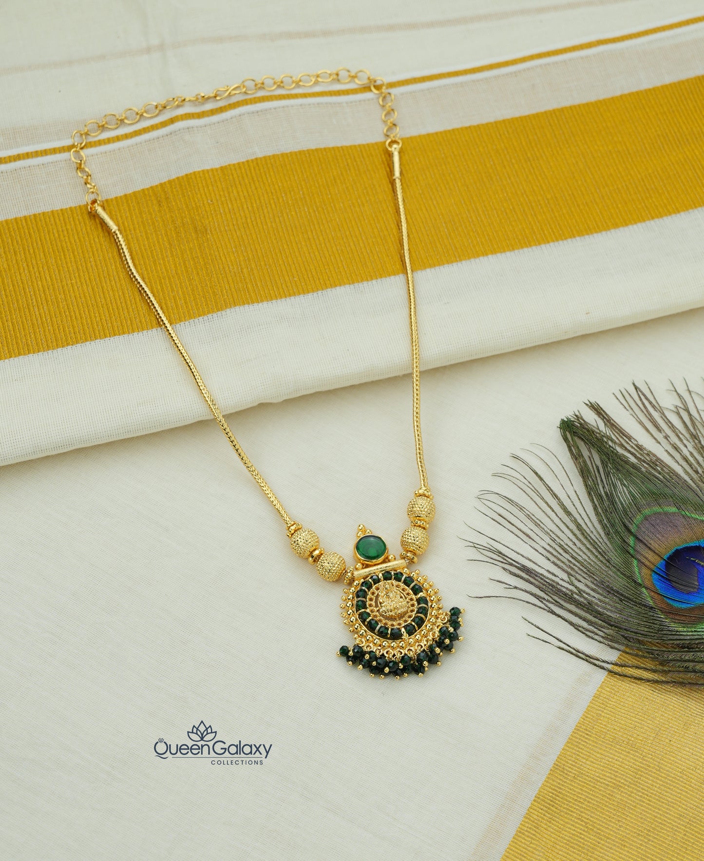 Goldplated Lakshmi Palakka Necklace