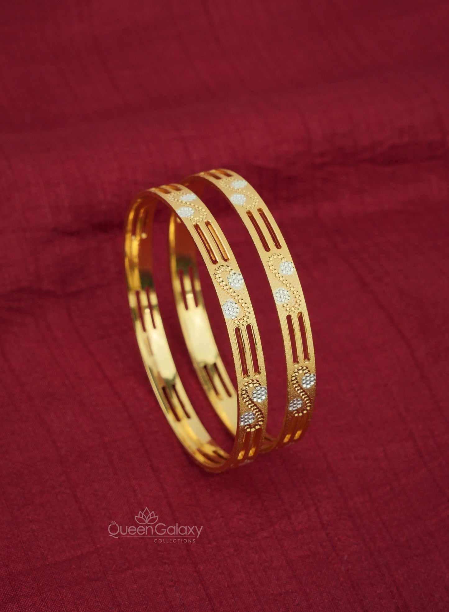 White Goldplated Bangles