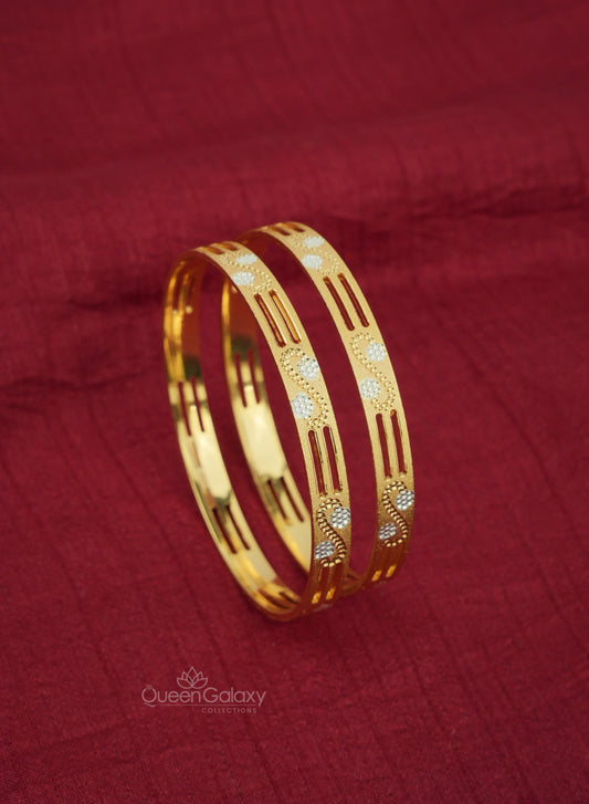 White Goldplated Bangles