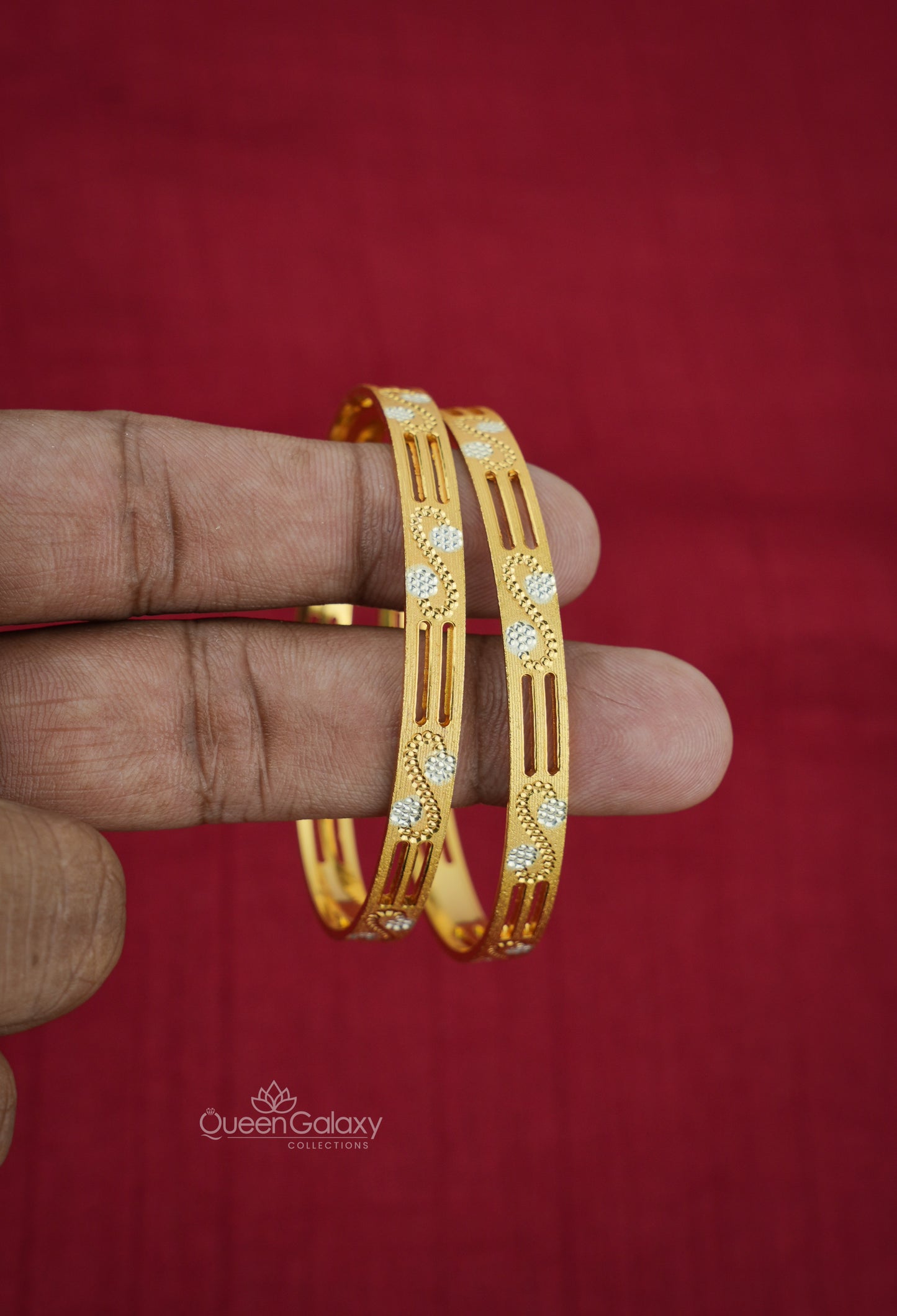 White Goldplated Bangles