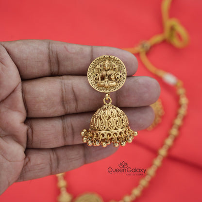 Antique Lakshmi Necklace With Jimikki