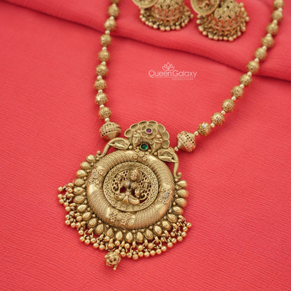 Antique Lakshmi Necklace With Jimikki